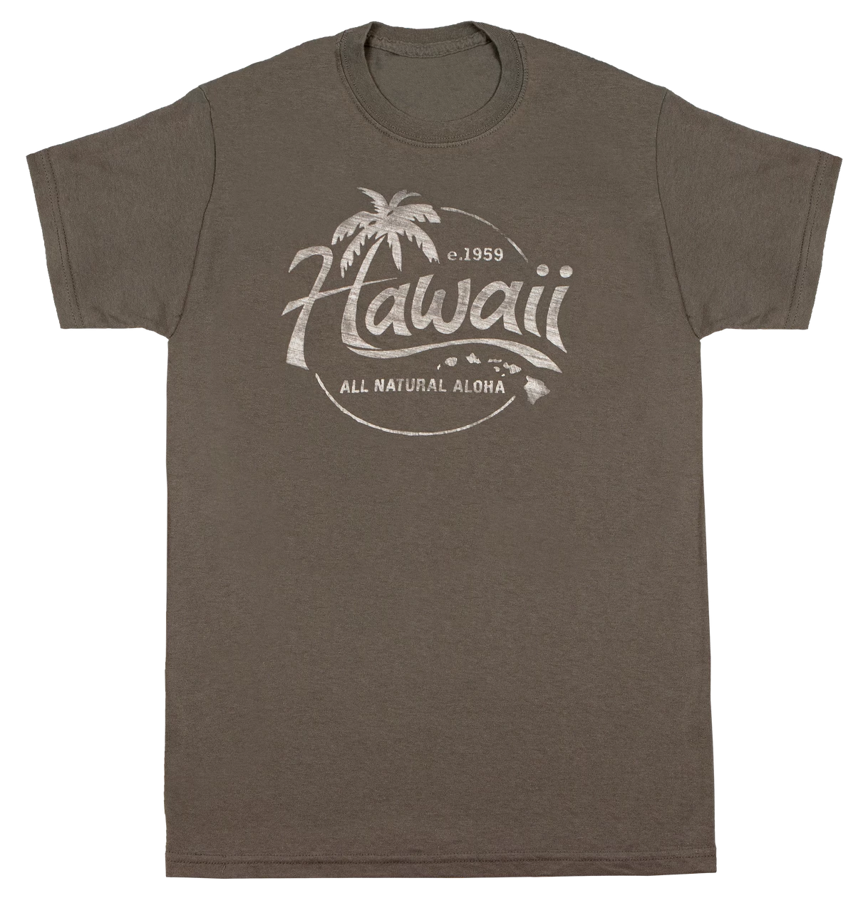 Vintage Dyed Tee - Natural Aloha: Charcoal