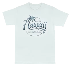 Vintage Dyed Tee - Natural Aloha: White
