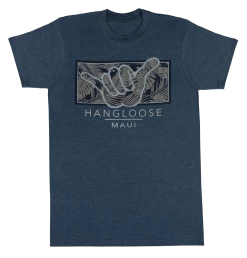 Crew Neck Tee - MAUI Hangloose Frame: Denim Heather