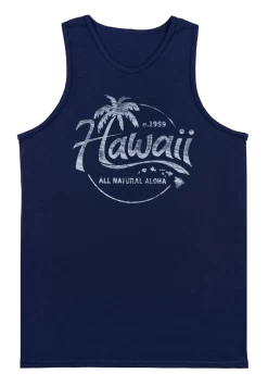 Men's TANK TOP - Natural Aloha: Navy