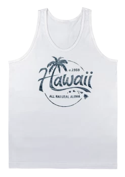 Men's TANK TOP - Natural Aloha: White