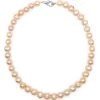 Freshwater Pearl Necklace - Large: Coral