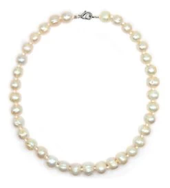Freshwater Pearl Necklace - Large: White