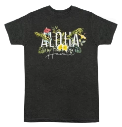 Ladies Crew Neck Tee - Garden: Charcoal Heather