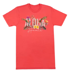 Ladies Crew Neck Tee - Garden: Coral