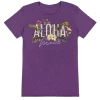 Ladies Crew Neck Tee - MAUI Garden: Purple Heather