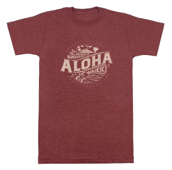 Vintage Dyed Tee - Islands: Maroon Heather