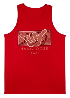 Men's TANK TOP - Hangloose Frame: Red