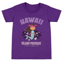Hawaiian Performance Surfwear® Child's Tee - Mermaid: Purple