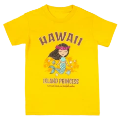 Hawaiian Performance Surfwear® Child's Tee - Mermaid: Yellow