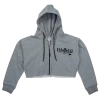 Robin Ruth® Cropped Sweatshirt Hoodie Zip Up - Kanaka Aloha: Gray