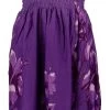 Ladies Elastic Tube Dress - Hibiscus Watercolor: Purple