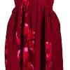 Ladies Elastic Tube Dress - Hibiscus Watercolor: Red