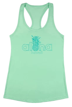 Island Girl® Racerback Tee - Aloha Pine: Mint