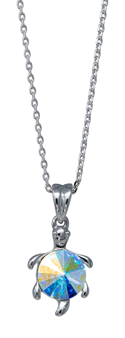 Turtle With Crystal Necklace - Image 2