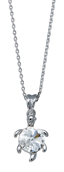 Turtle With Crystal Necklace