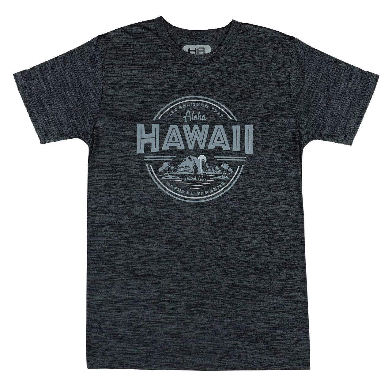 Hawaiian Athletics® Sports Tee - Island Life: Space Black