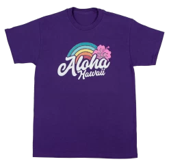 Hawaiian Performance Surfwear® Child's Tee - Rainbow: Purple