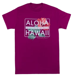 Ladies Crew Neck Tee - Pualani: Berry