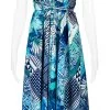 Robin Ruth® Maxi Dress: Blue Palm