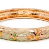 Medium Island Bangle - Flower Design: Cream