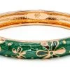 Medium Island Bangle - Flower Design: Green