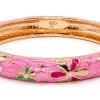 Medium Island Bangle - Flower Design: Pink