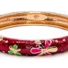 Medium Island Bangle - Flower Design: Red