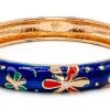 Medium Island Bangle - Flower Design: Royal Blue