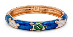 Medium Island Bangle - Honu Design: Royal Blue