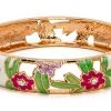 Large Island Bangle - Flower Design: White