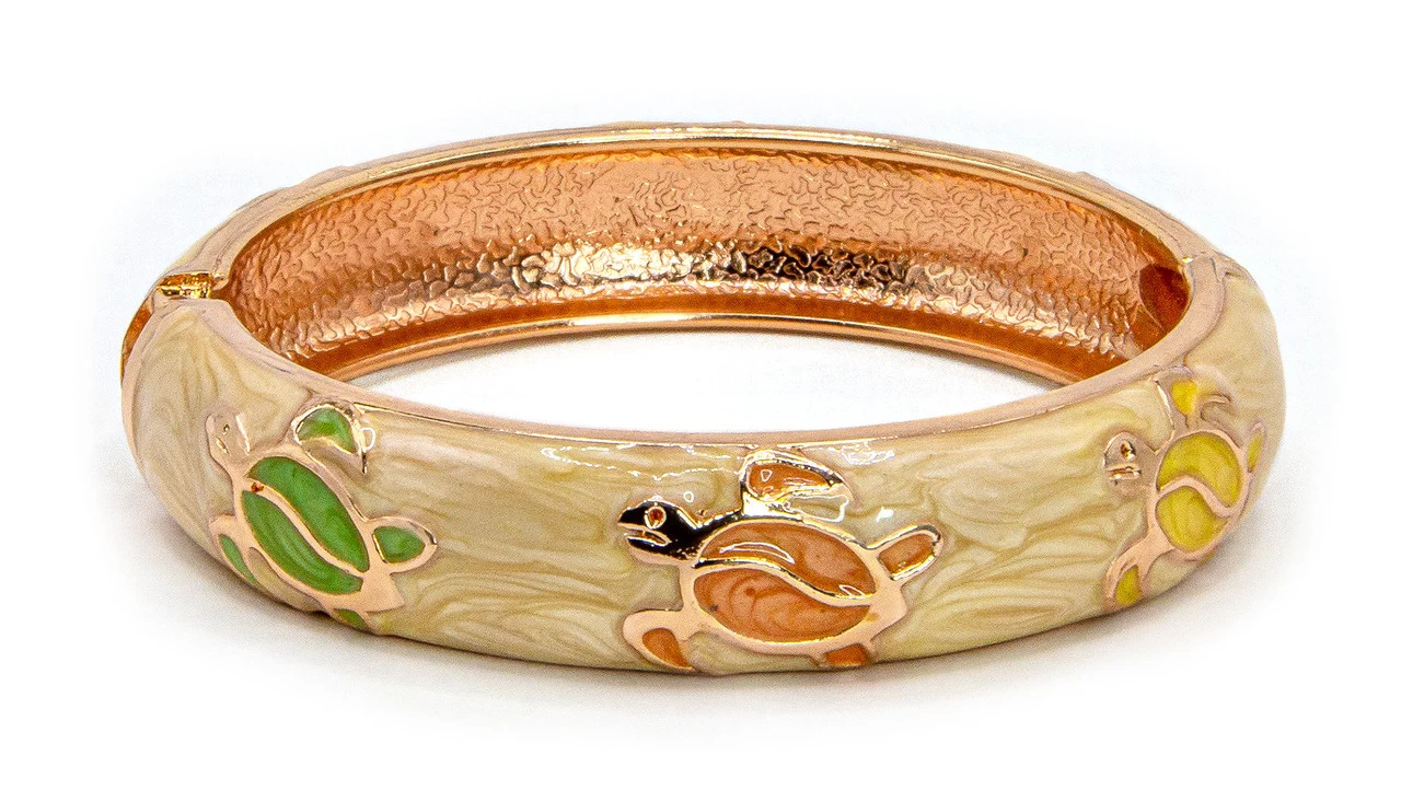Large Island Bangle - Honu Design: Cream