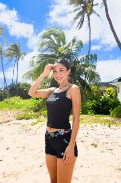 Island Design Collection Strap Tee: Black