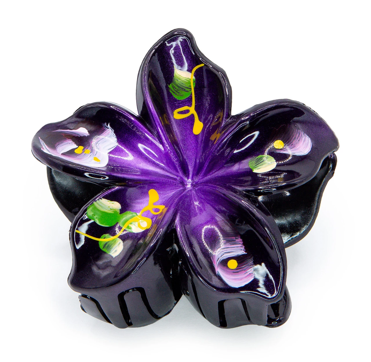 Painted Large Jaw Style Hair Clip: Dark Purple
