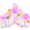 Painted Plumeria Trio Hair Clip: Light Purple