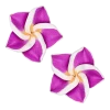 Small Plumeria Stud Earrings: Purple