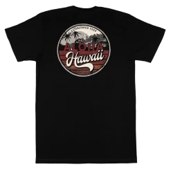 Crew Neck Tee - Hawaii Skyline: Black