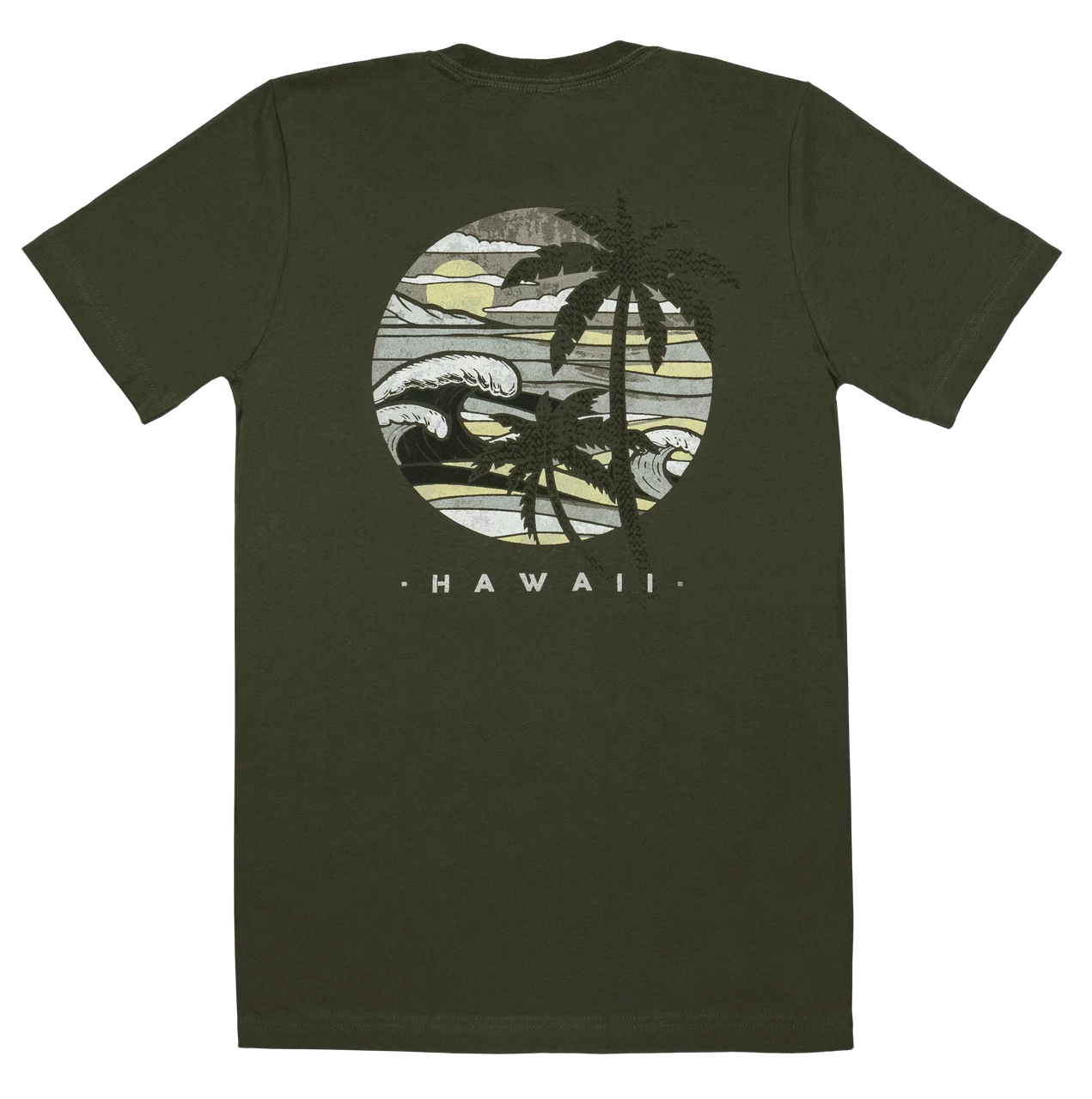Vintage Dyed Tee - Wave: Olive Heather - Image 2