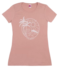 Island Girl® Surf Tee - Sun Surf: Dusty Rose