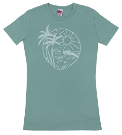 Island Girl® Surf Tee - Sun Surf: Sea Green