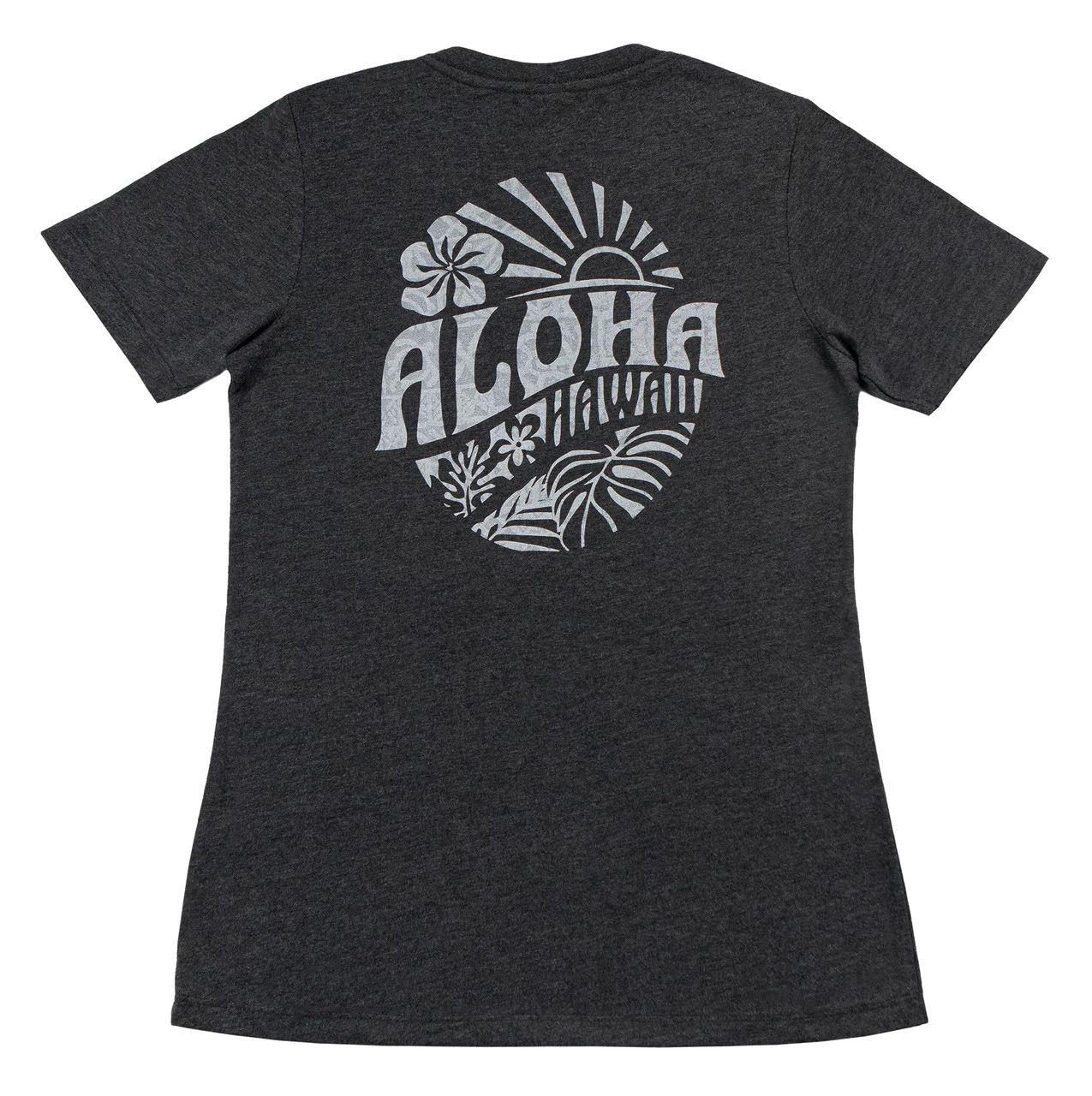 Island Girl® Surf Tee - Sunny Aloha: Charcoal Heather - Image 6