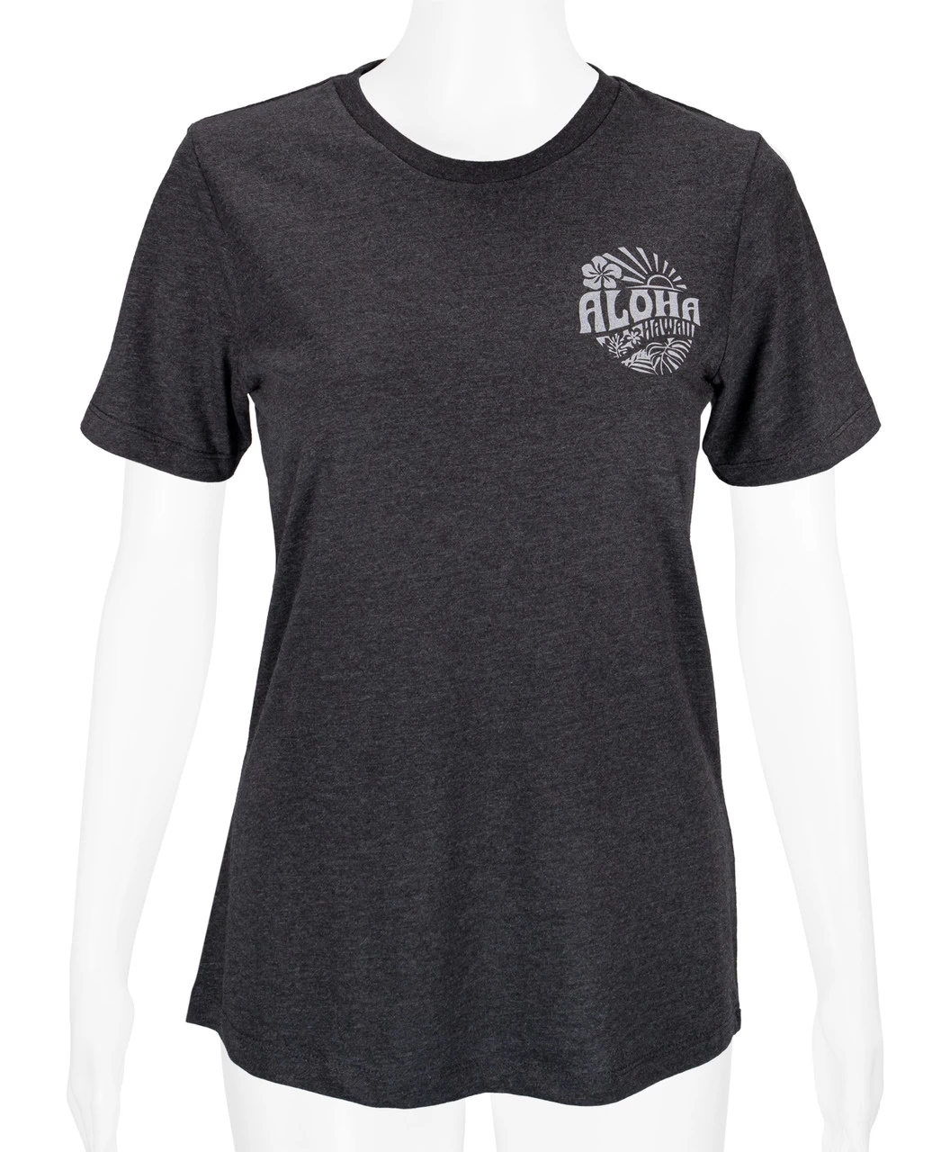 Island Girl® Surf Tee - Sunny Aloha: Charcoal Heather - Image 4