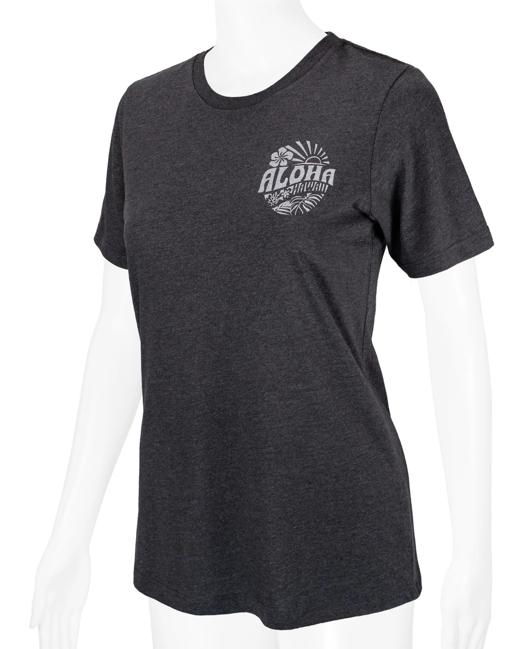 Island Girl® Surf Tee - Sunny Aloha: Charcoal Heather - Image 3