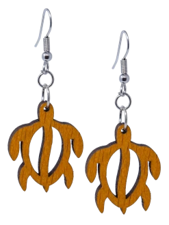 Island Edge® Medium Dangle Earrings: Honu
