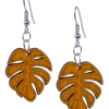 Island Edge® Medium Dangle Earrings: Monstera Leaf