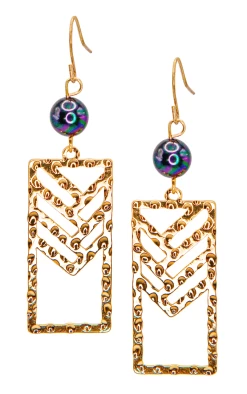 Jewel Of The Sea Dangle Earrings: Tribal Frame