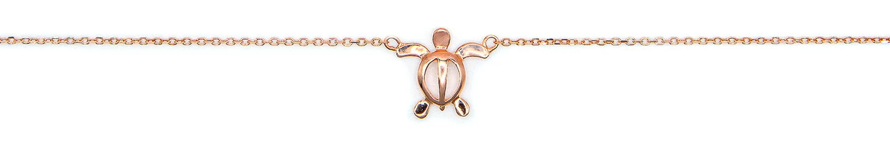 Moana Collection Rose Gold Anklet: Turtle