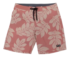 Hawaiian Performance Surfwear® Waverider Board Shorts - Floral: Salmon