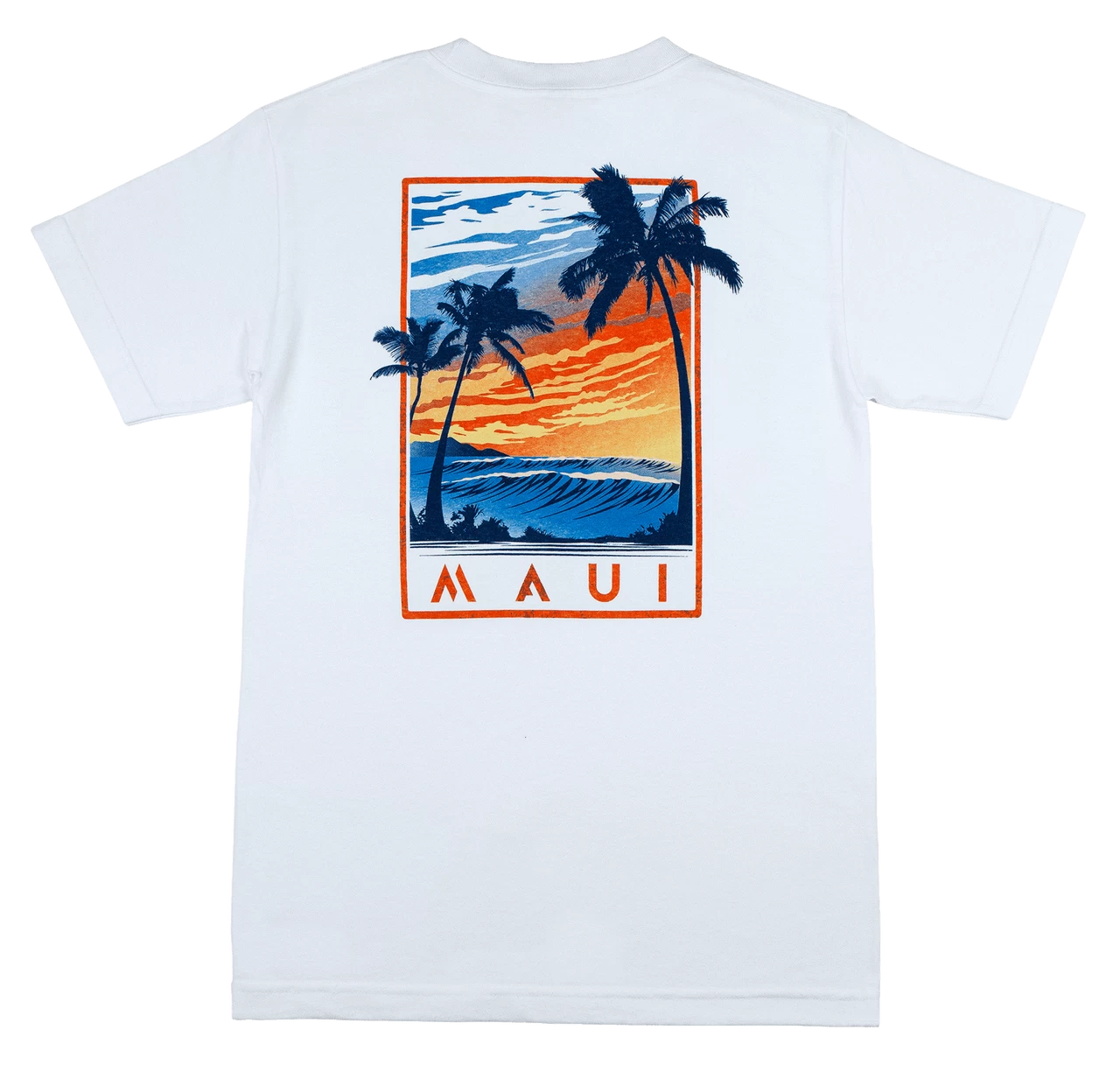 Crew Neck Tee - MAUI Seaside: White - Image 2