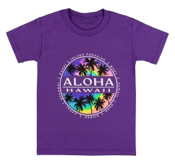 Hawaiian Performance Surfwear® Child's Tee - Tie Dye: Purple